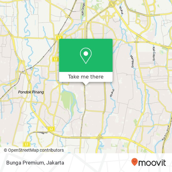 Bunga Premium, Kebayoran Baru map