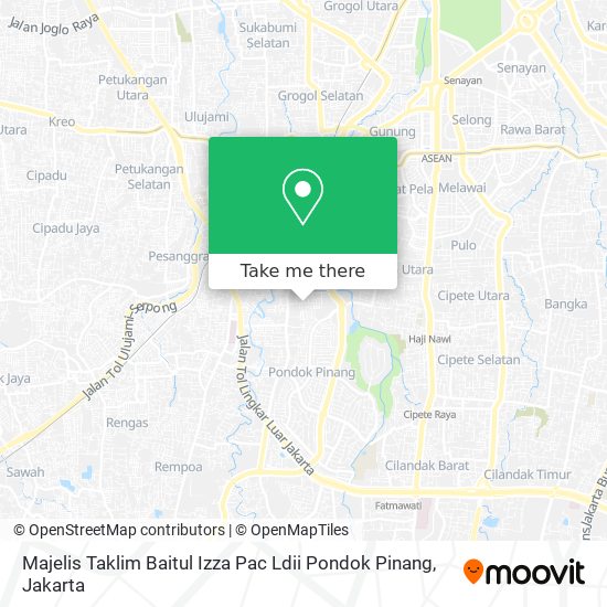 Majelis Taklim Baitul Izza Pac Ldii Pondok Pinang map