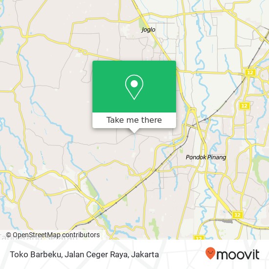 Toko Barbeku, Jalan Ceger Raya map