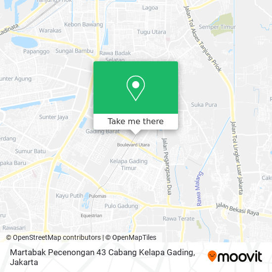 Martabak Pecenongan 43 Cabang Kelapa Gading map