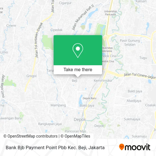 Bank Bjb Payment Point Pbb Kec. Beji map