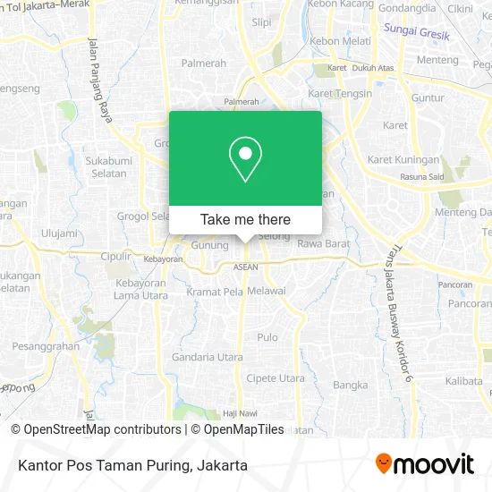 Kantor Pos Taman Puring map