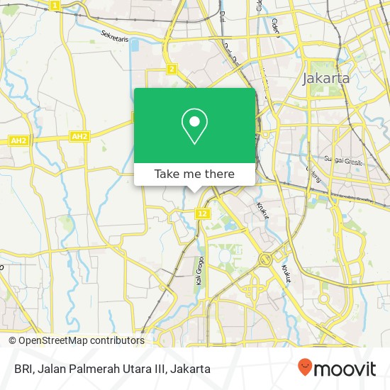 BRI, Jalan Palmerah Utara III map