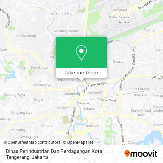 Dinas Perindustrian Dan Perdagangan Kota Tangerang map