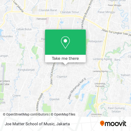 Joe Matter School of Music map