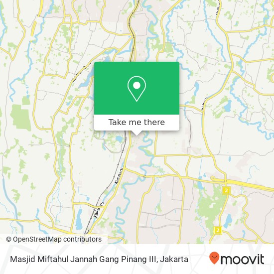 Masjid Miftahul Jannah Gang Pinang III, Beji map