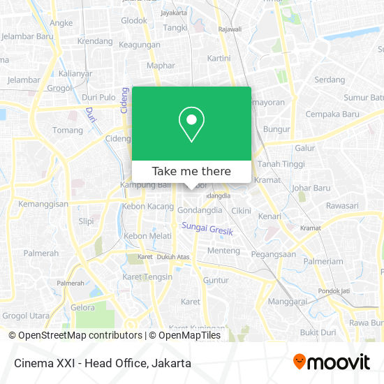 Cinema XXI - Head Office map