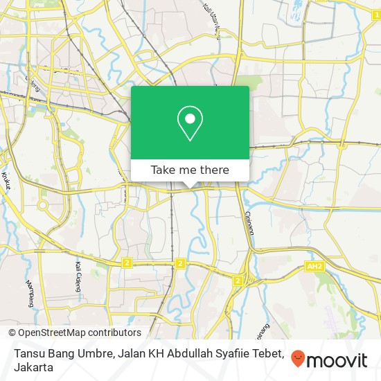 Tansu Bang Umbre, Jalan KH Abdullah Syafiie Tebet map