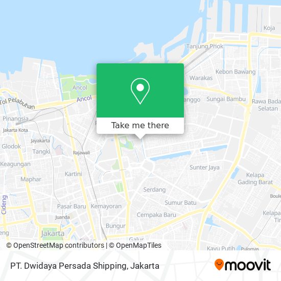 PT. Dwidaya Persada Shipping map