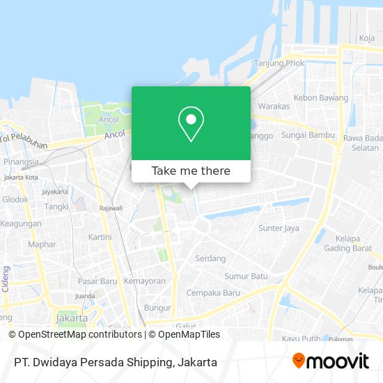 PT. Dwidaya Persada Shipping map