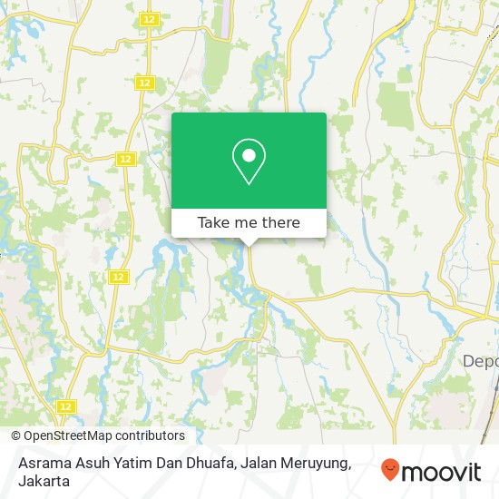 Asrama Asuh Yatim Dan Dhuafa, Jalan Meruyung map