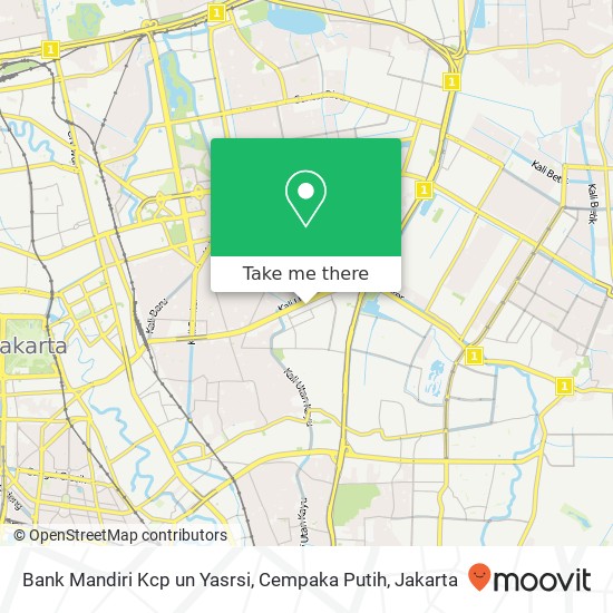 Bank Mandiri Kcp un Yasrsi, Cempaka Putih map