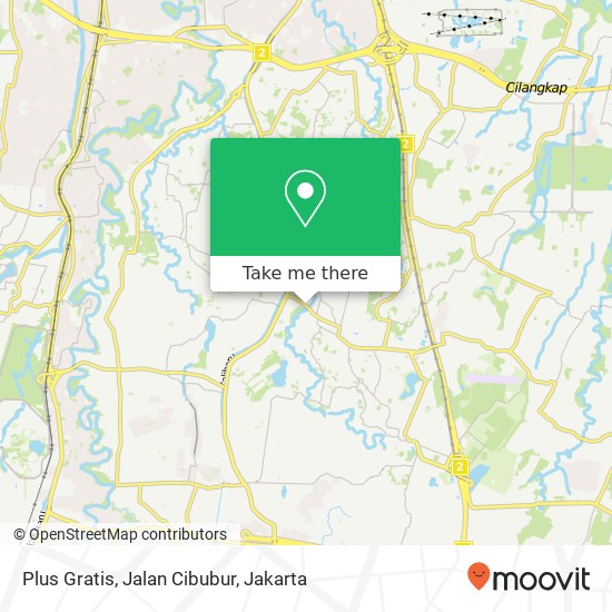 Plus Gratis, Jalan Cibubur map