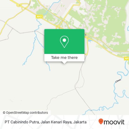 PT Cabinindo Putra, Jalan Kenari Raya map