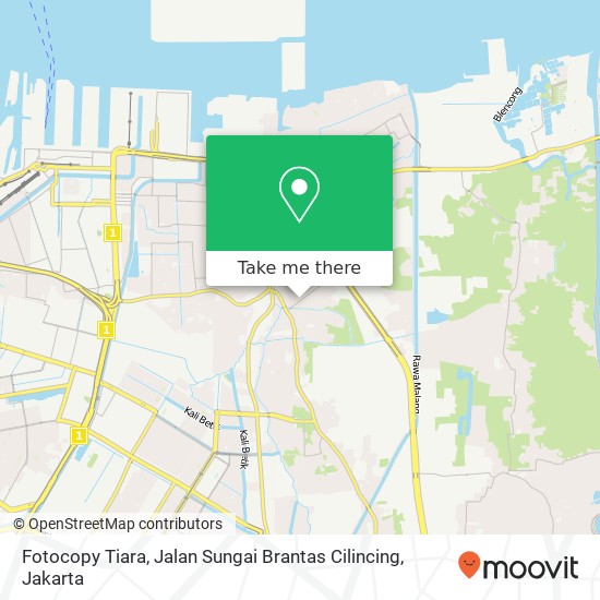 Fotocopy Tiara, Jalan Sungai Brantas Cilincing map