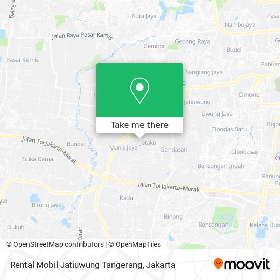 Rental Mobil Jatiuwung Tangerang map