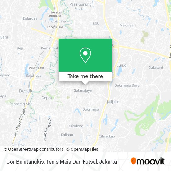 Gor Bulutangkis, Tenis Meja Dan Futsal map