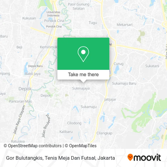 Gor Bulutangkis, Tenis Meja Dan Futsal map