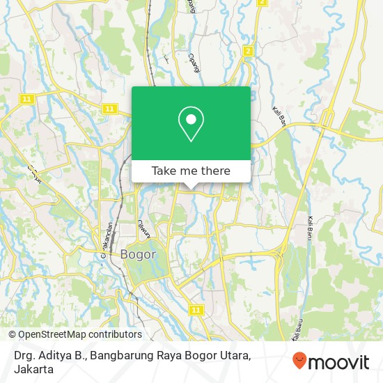 Drg. Aditya B., Bangbarung Raya Bogor Utara map