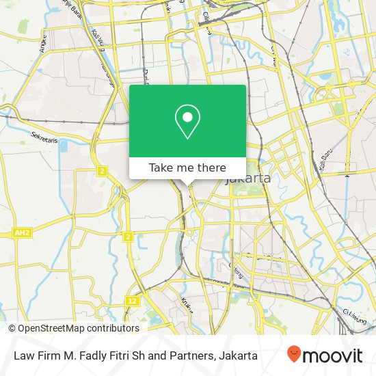 Law Firm M. Fadly Fitri Sh and Partners, Jalan Cimanuk Gambir map