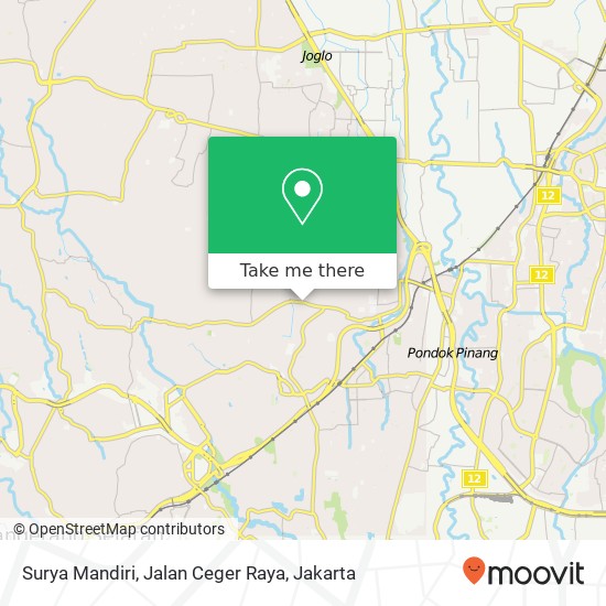 Surya Mandiri, Jalan Ceger Raya map