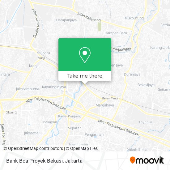 Bank Bca Proyek Bekasi map