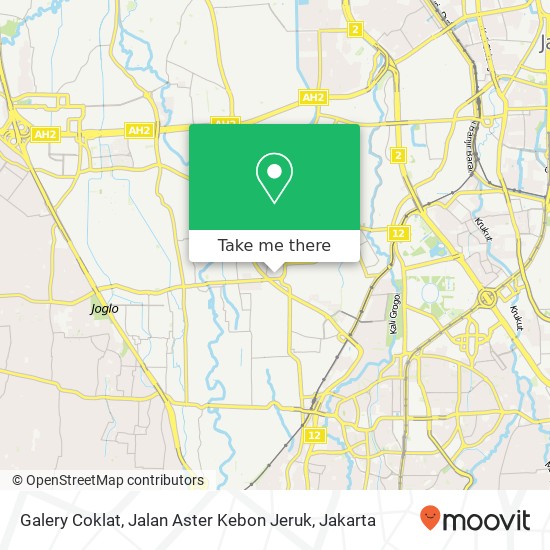 Galery Coklat, Jalan Aster Kebon Jeruk map