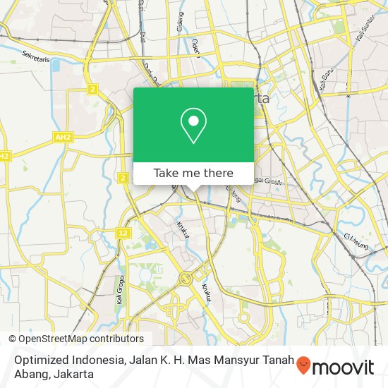 Optimized Indonesia, Jalan K. H. Mas Mansyur Tanah Abang map