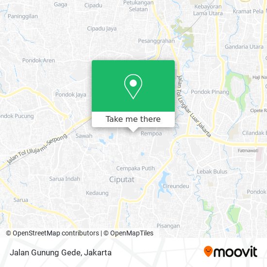 Jalan Gunung Gede map