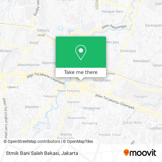 Stmik Bani Saleh Bekasi map