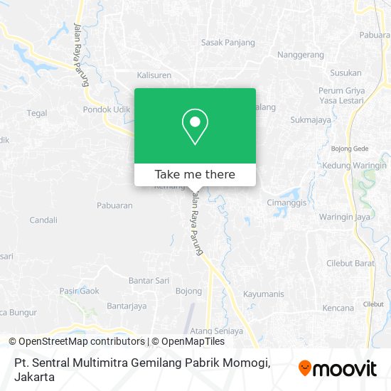 Pt. Sentral Multimitra Gemilang Pabrik Momogi map