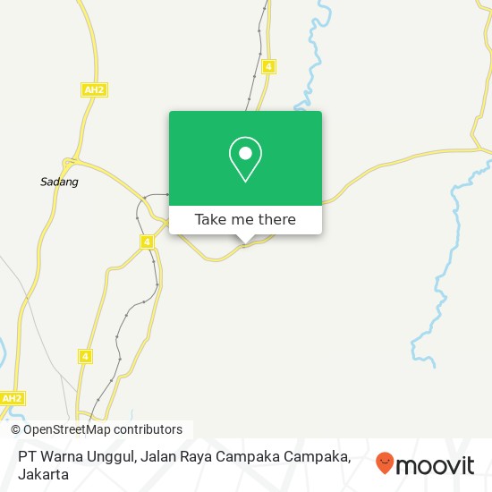 PT Warna Unggul, Jalan Raya Campaka Campaka map