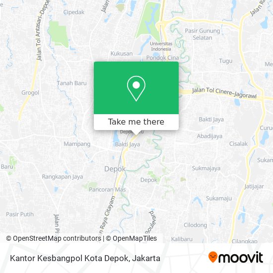Kantor Kesbangpol Kota Depok map