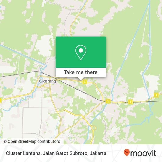 Cluster Lantana, Jalan Gatot Subroto map