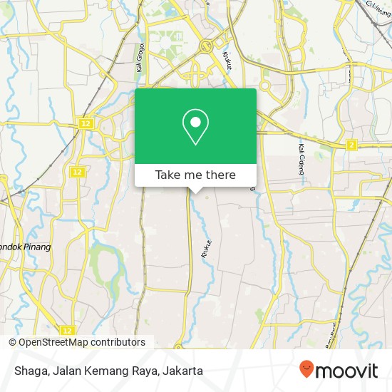 Shaga, Jalan Kemang Raya map