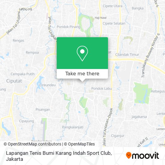 Lapangan Tenis Bumi Karang Indah Sport Club map