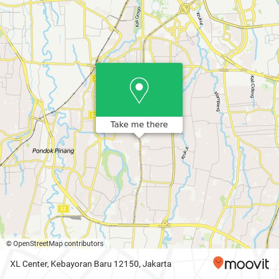 XL Center, Kebayoran Baru 12150 map