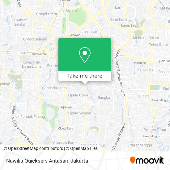 Nawilis Quickserv Antasari map