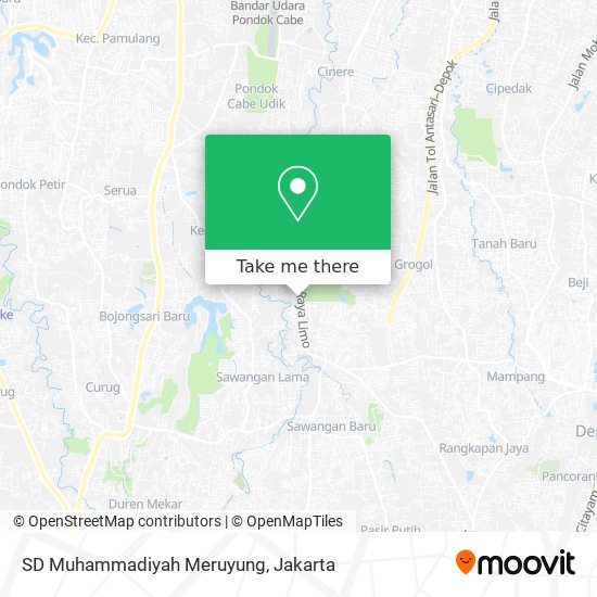 SD Muhammadiyah Meruyung map