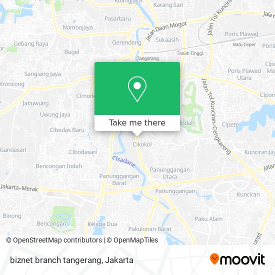 biznet branch tangerang map