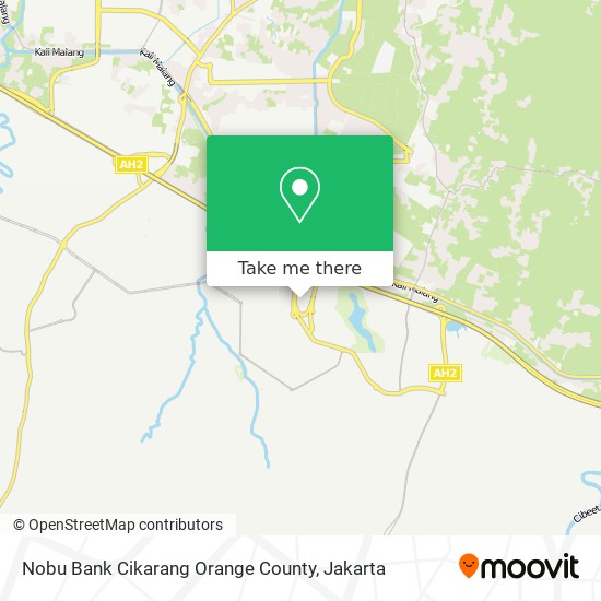 Nobu Bank Cikarang Orange County map