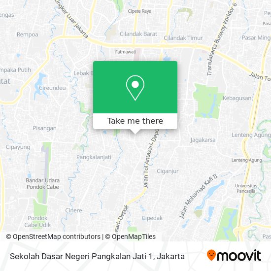 Sekolah Dasar Negeri Pangkalan Jati 1 map