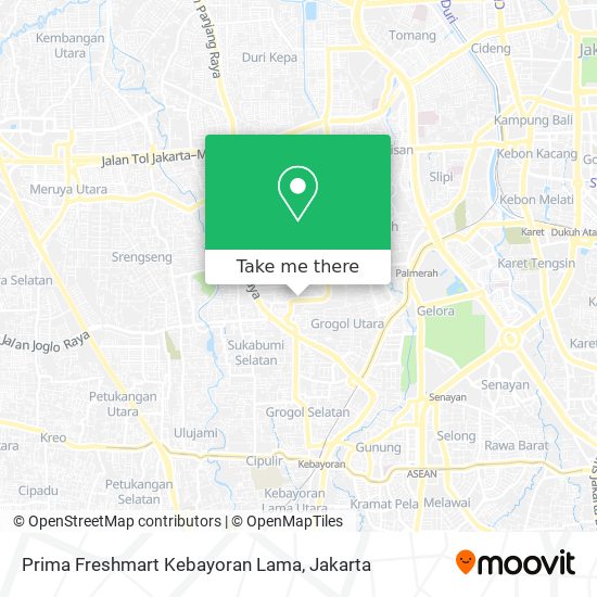 Prima Freshmart Kebayoran Lama map