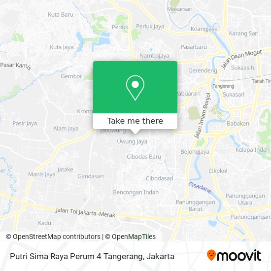 Putri Sima Raya Perum 4 Tangerang map