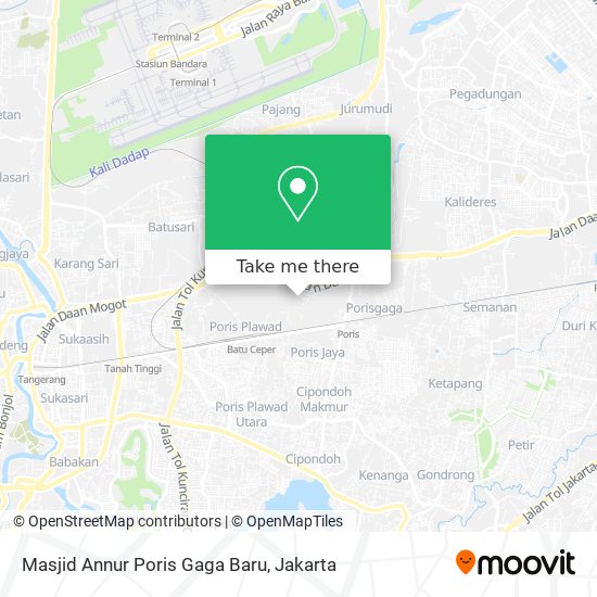 Masjid Annur Poris Gaga Baru map