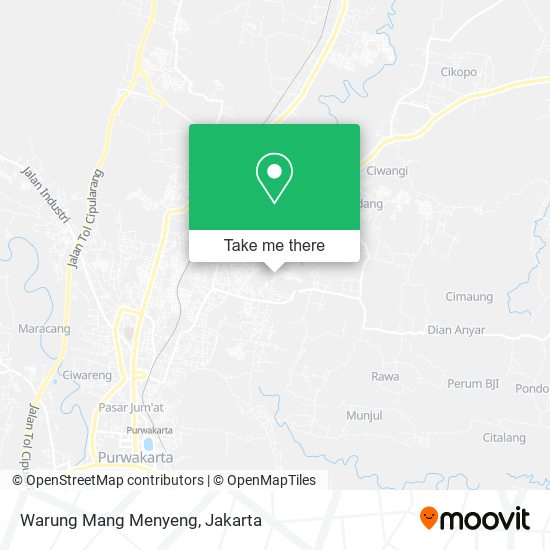Warung Mang Menyeng, Perum Pondok Jaya Indah map