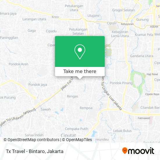 Tx Travel - Bintaro map