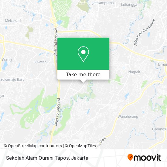 Sekolah Alam Qurani Tapos map