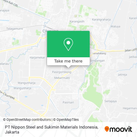 PT Nippon Steel and Sukimin Materials Indonesia map