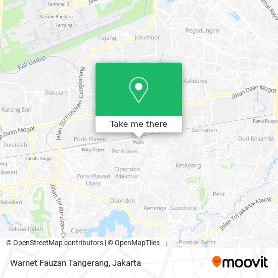 Warnet Fauzan Tangerang map